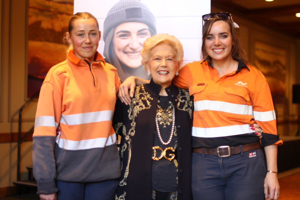  Dr Susan Alberti AC AO AM with two participants